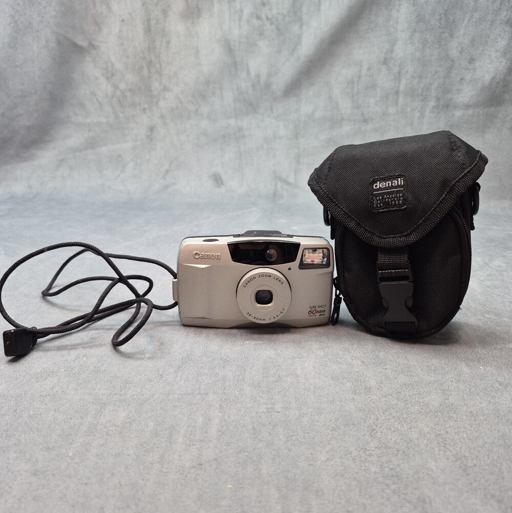Canon Sure Shot 60 Zoom Date AF 35mm Film Camera Point Shoot New Battery TESTED